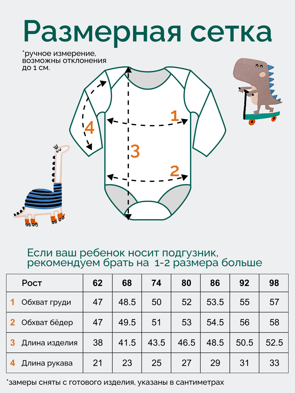 Боди 4 шт MintKids М94-4/10532 - фото 8
