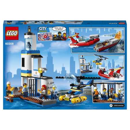 Конструктор LEGO City SeasidePolice and FireMission блочный