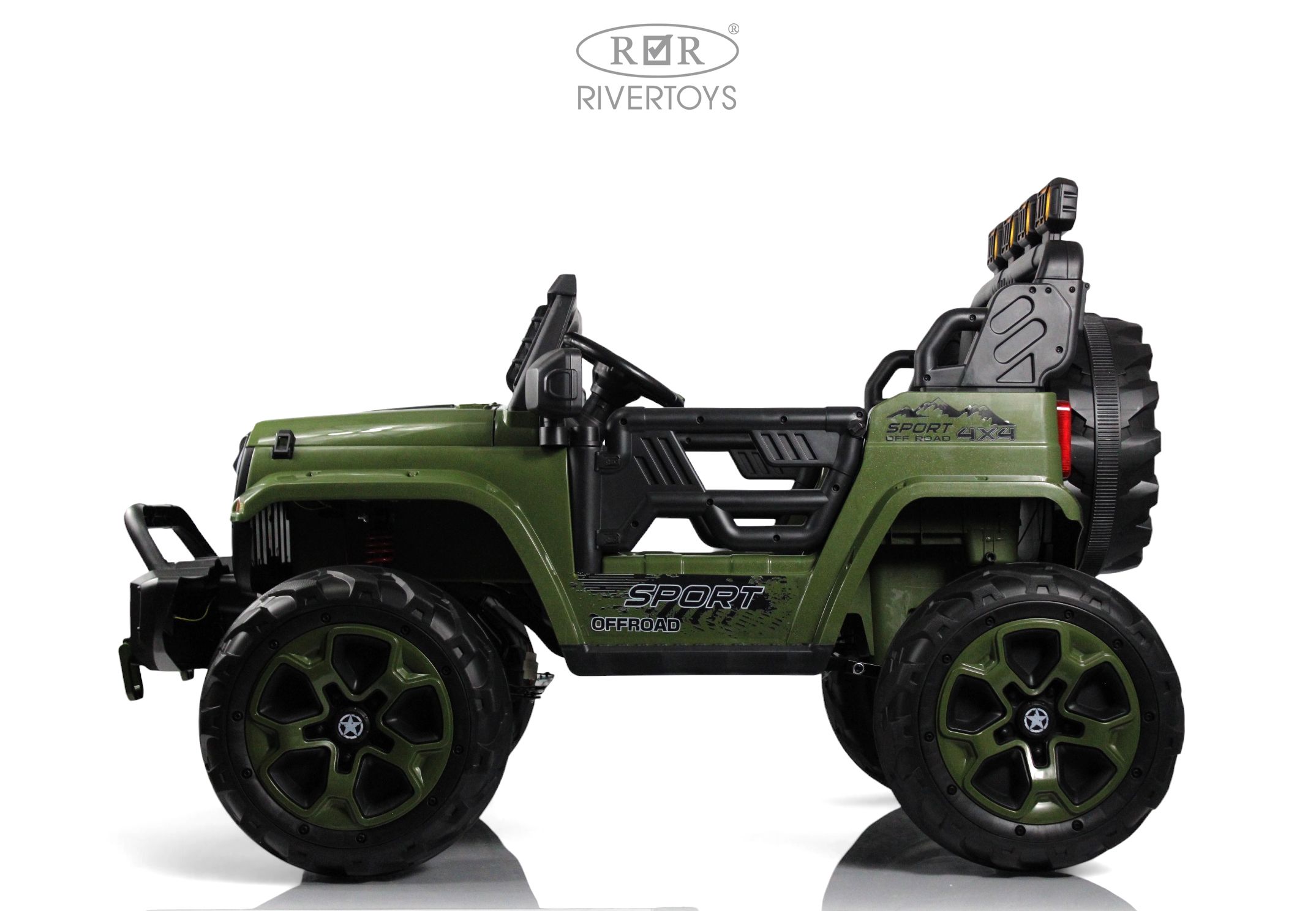 Электромобиль RIVERTOYS М707БХ Green С пультом ДУ - фото 4