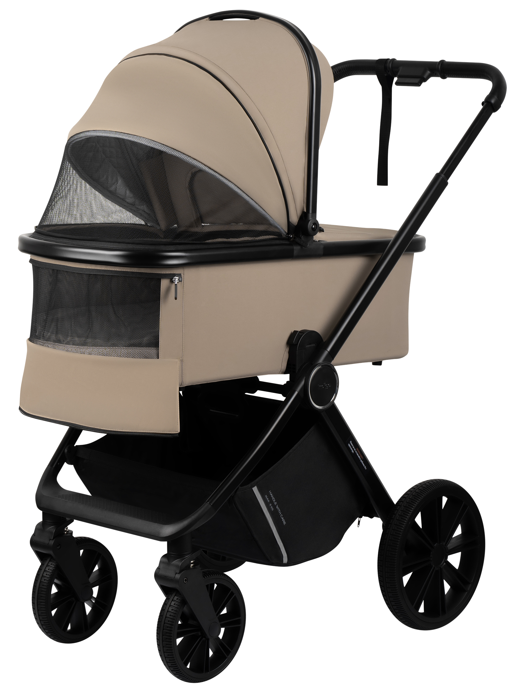 Коляска 2в1 Indigo Sting бежевый - фото 2