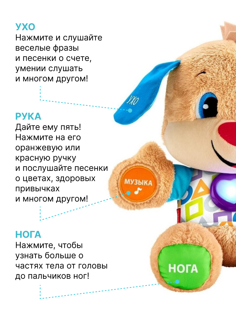 Игрушка Fisher Price Ученый щенок Первые слова - фото 3