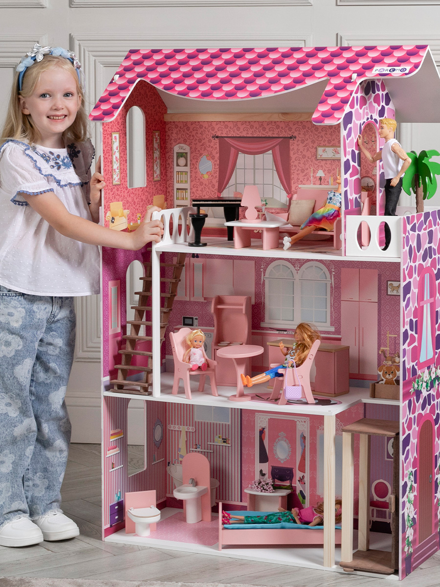 Домик для кукол PAREMO 105 см с мебелью PD318-03 - фото 7