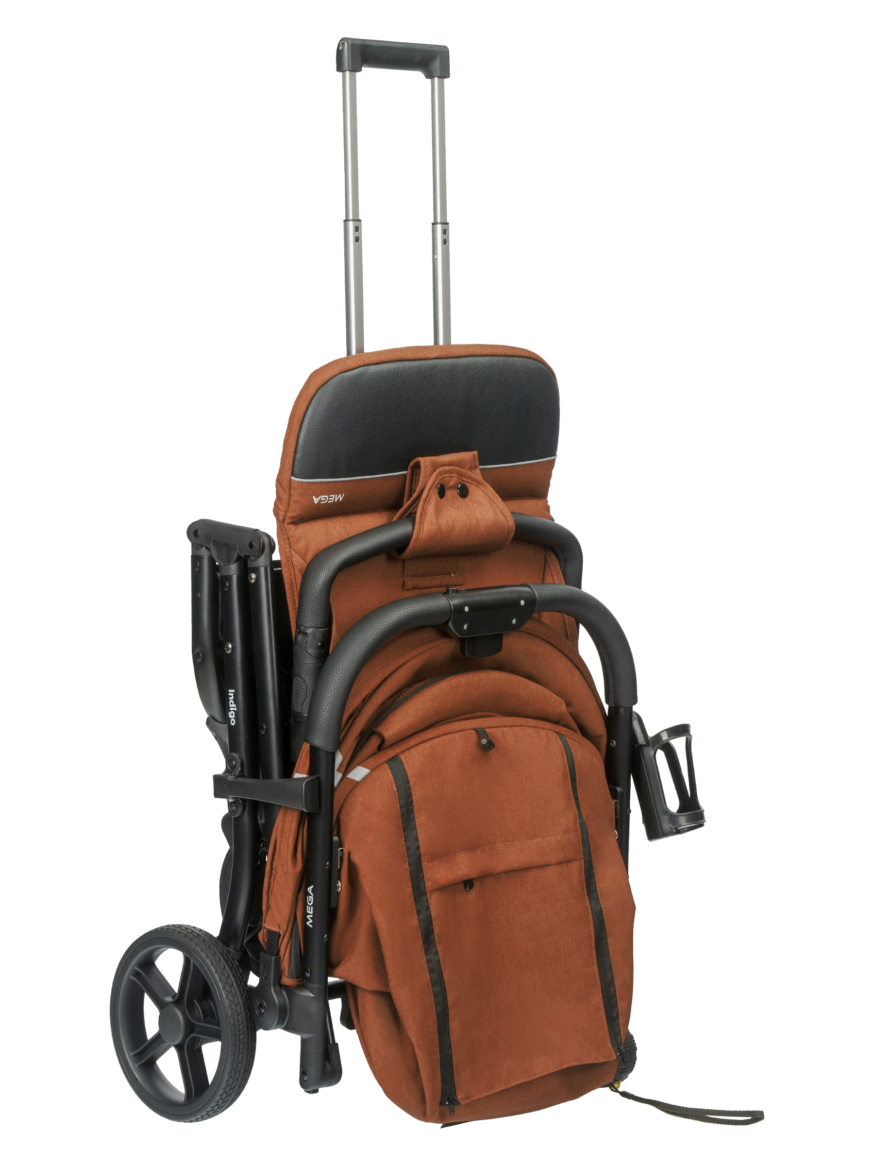 Коляска прогулочная Indigo Mega терракот - фото 24
