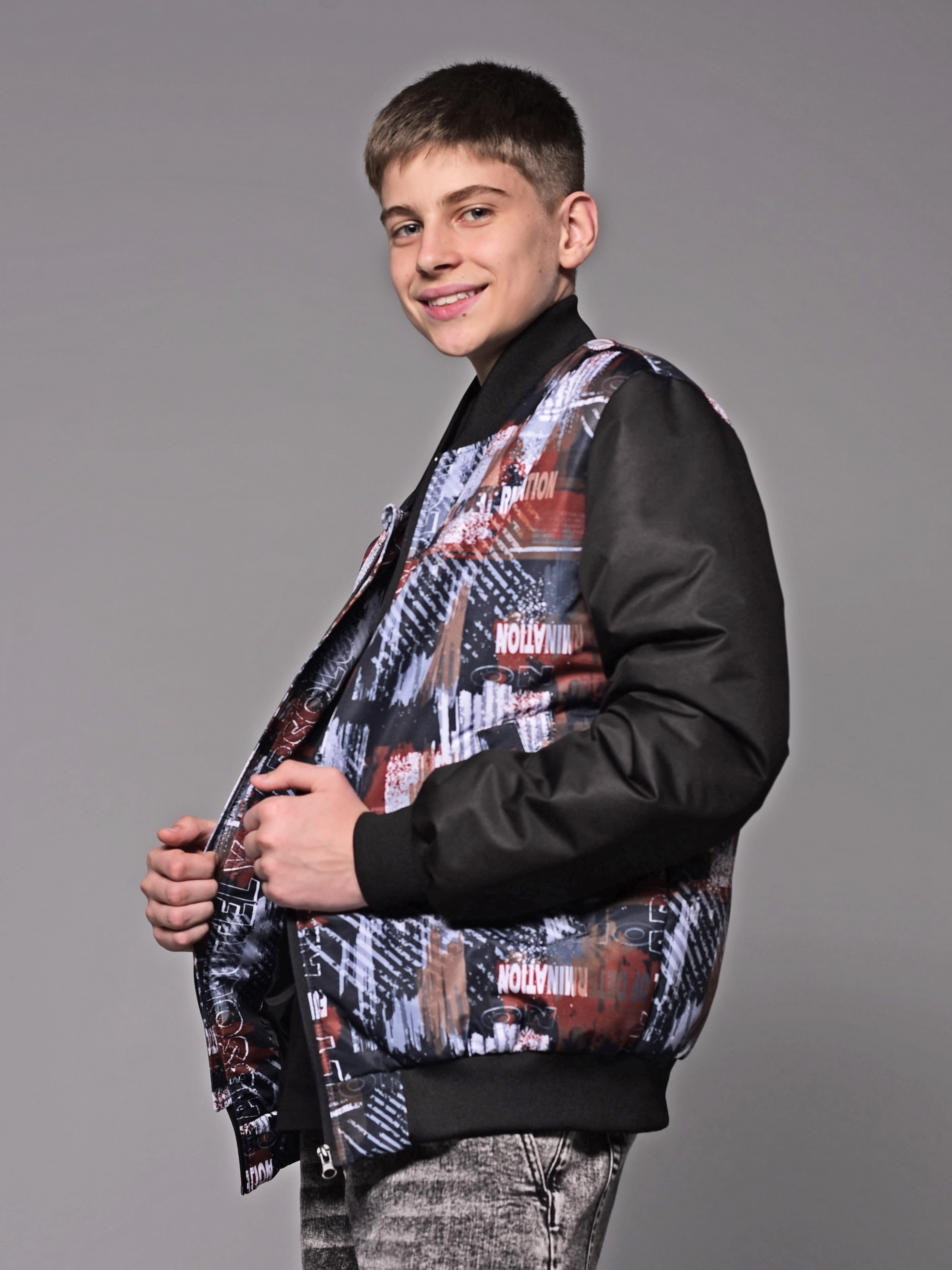 Бомбер Аврора 1039-М/принт-терракот - фото 2