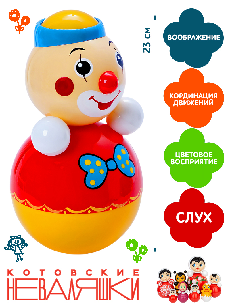 Игрушка Котовские неваляшки неваляшка Клоун - фото 2