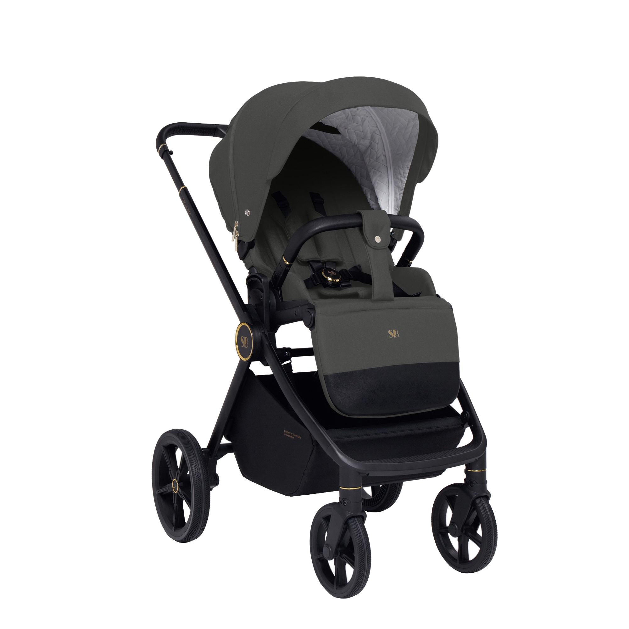 Коляска прогулочная Sweet Baby Stella Plus Dark Grey серый - фото 2