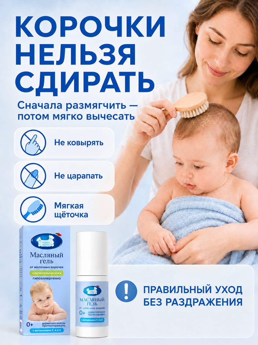 Гель-крем Наша Мама от молочных корочек на голове 30 мл 1 шт. - фото 3