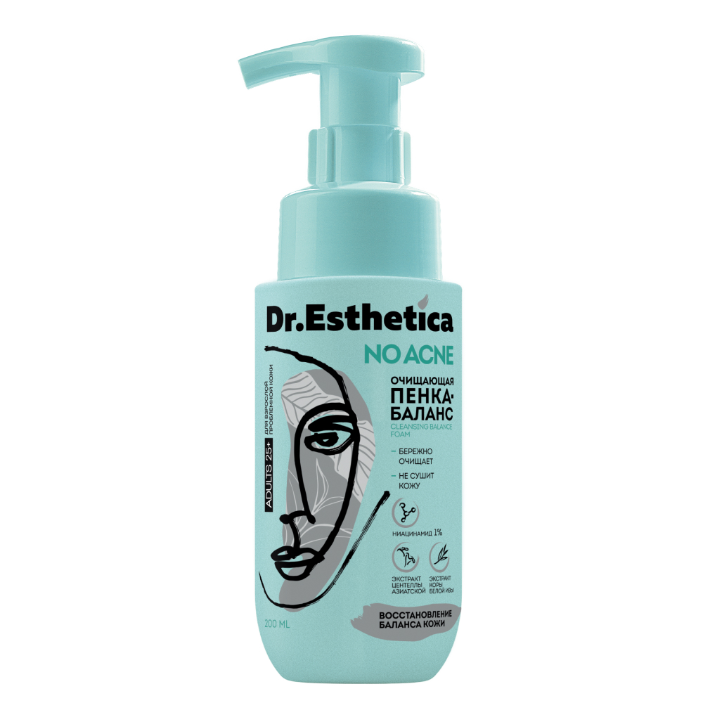 Пена Dr. Esthetica Очищающая 200 мл - фото 1
