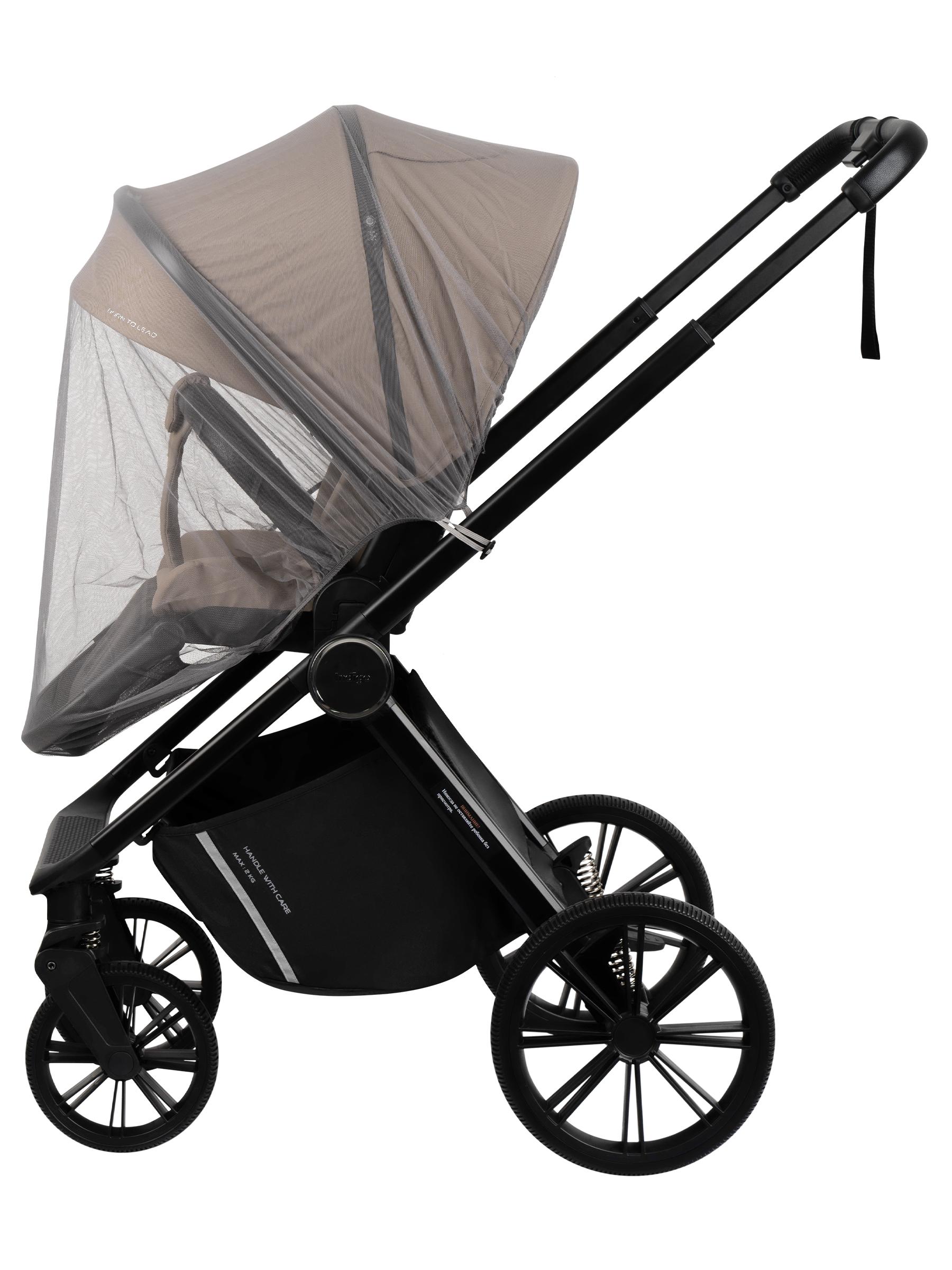 Коляска 2в1 Indigo Sting бежевый - фото 18