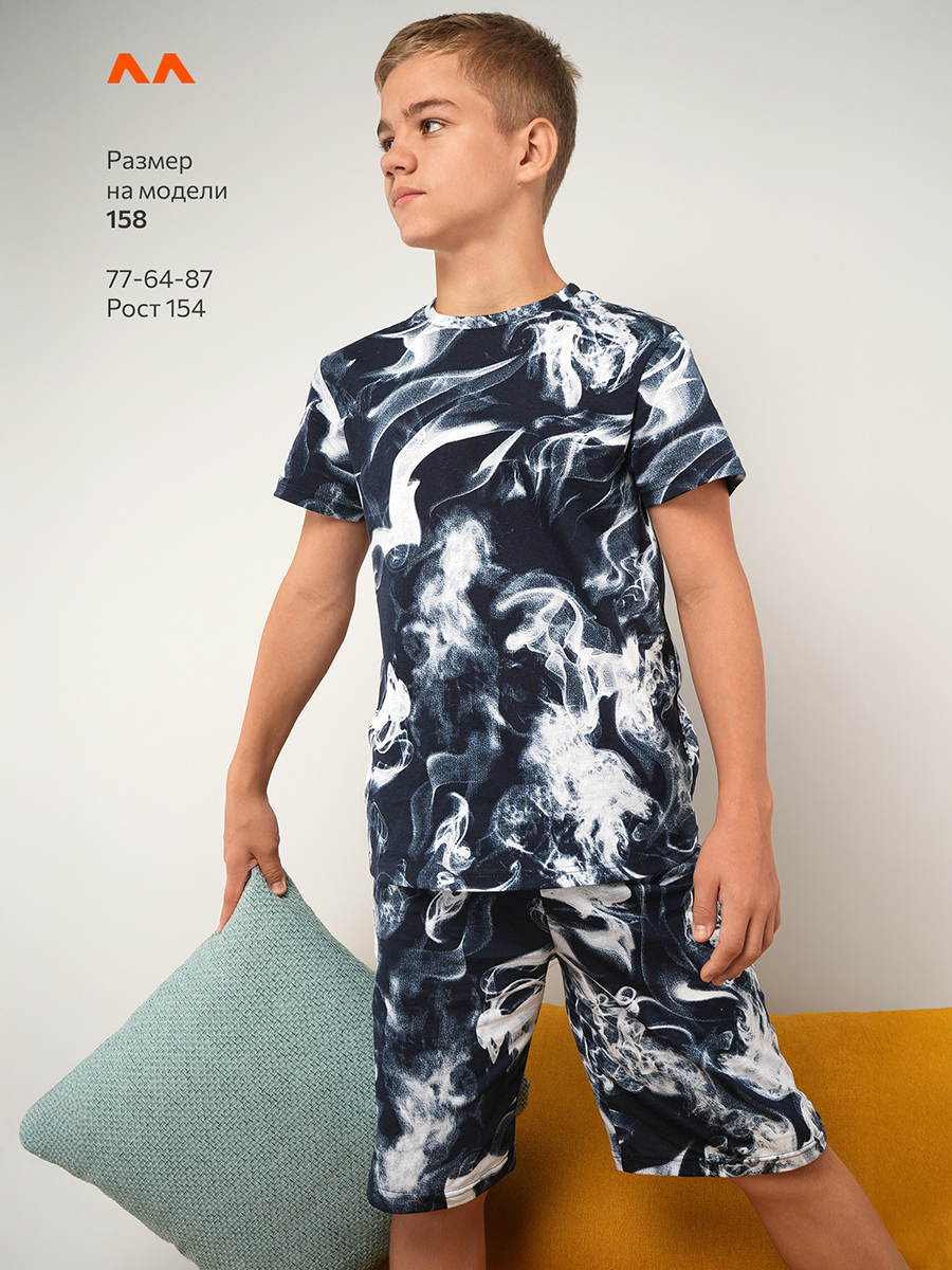 Домашний костюм HappyFox HF4872SPдым.на.т.синем - фото 8