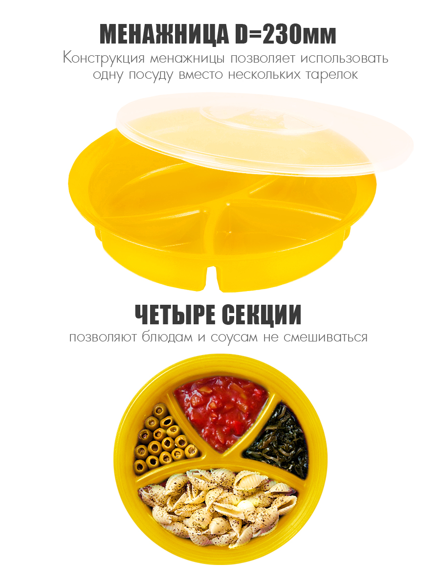 Набор посуды Solaris на 1 персону «Вахтовый метод» жёлтый - фото 2