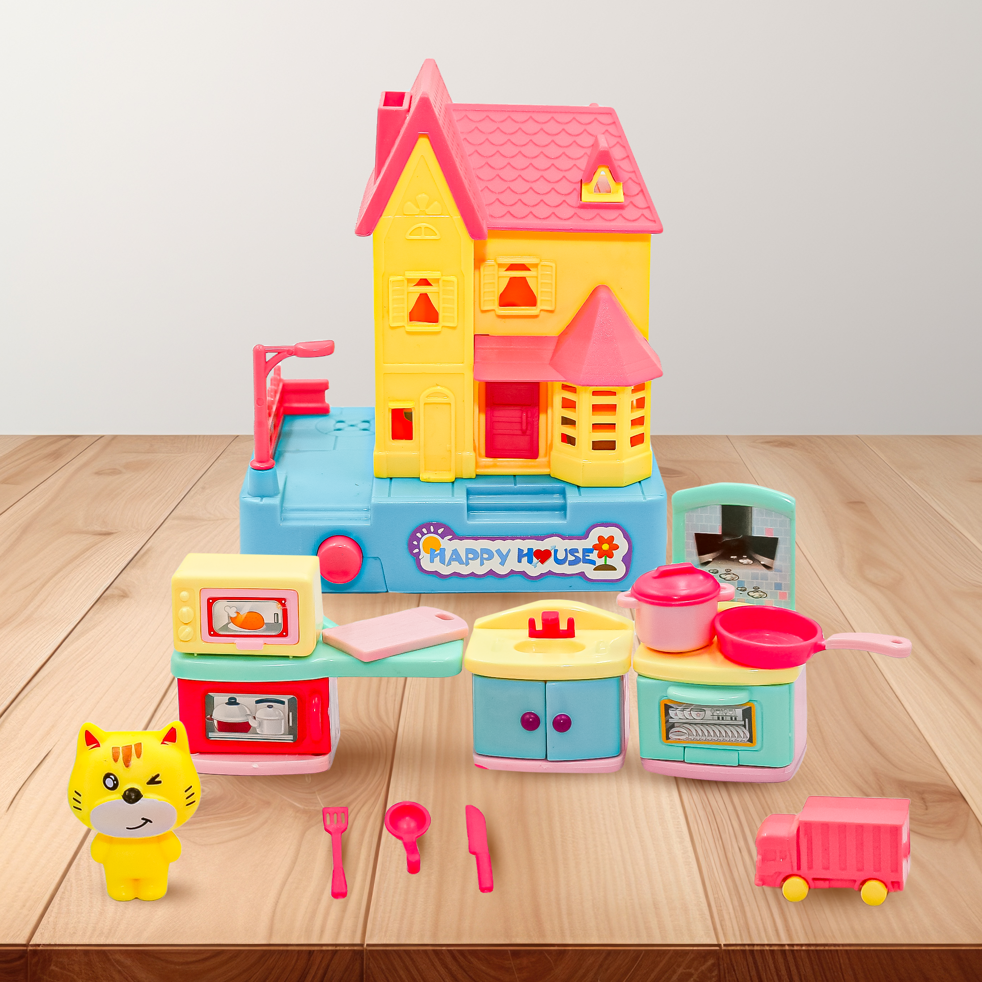 Игровой набор SHARKTOYS Домик с кухней для котят - фото 2