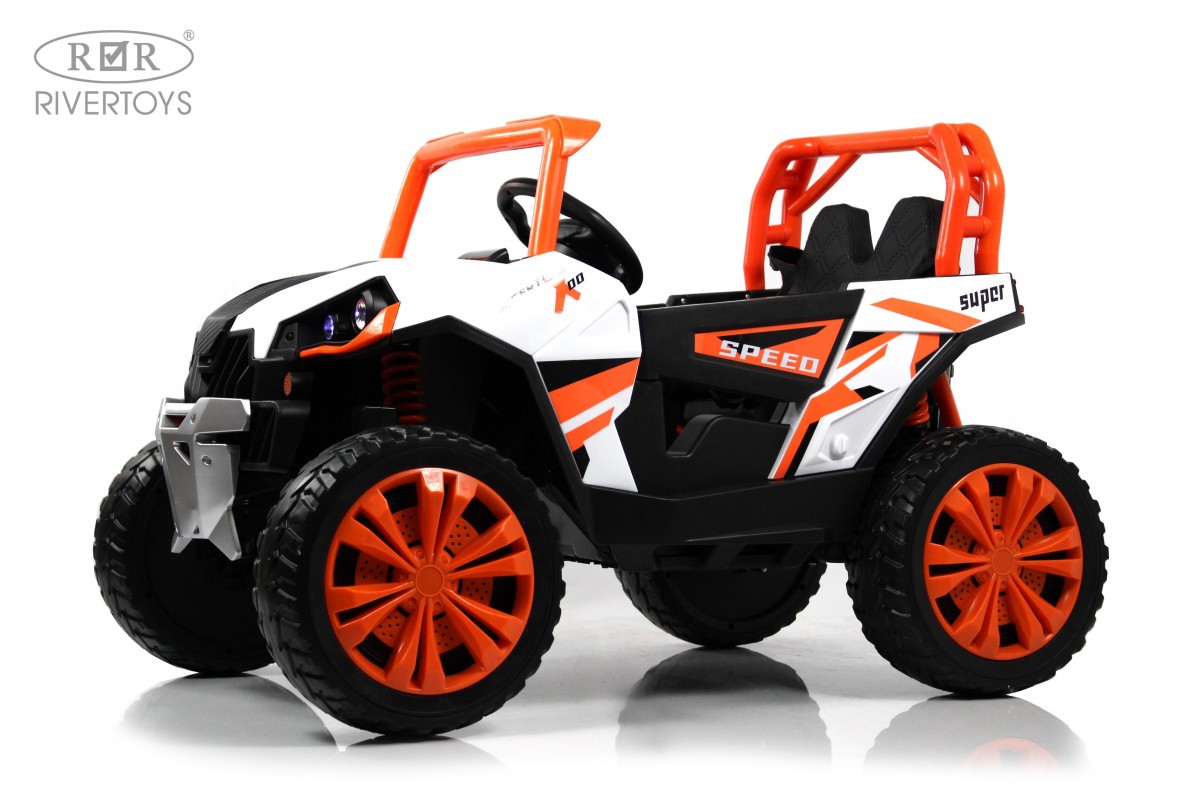 Электромобиль RIVERTOYS F888FF-4WD-ORANGE С пультом ДУ - фото 1
