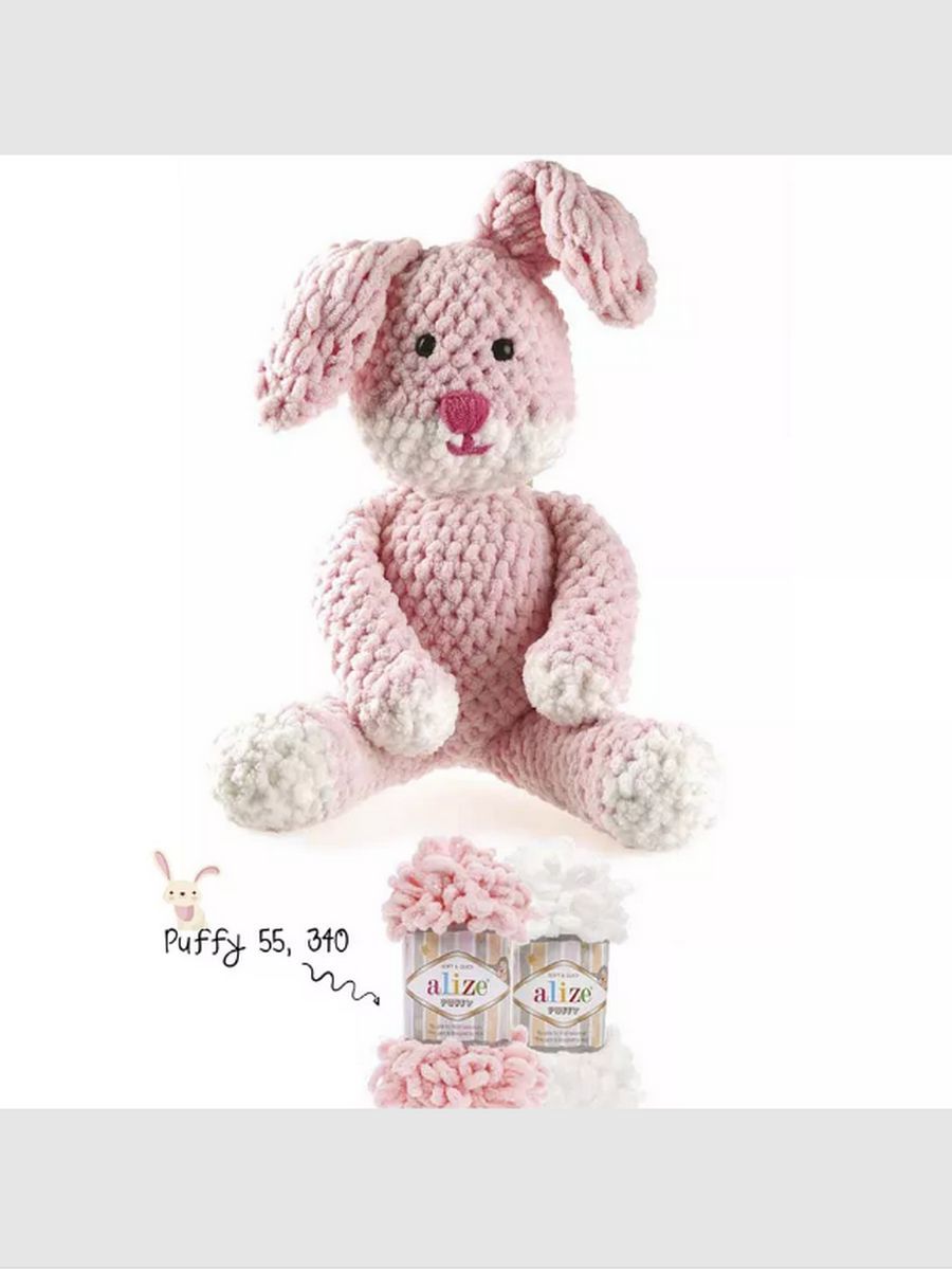 Пряжа для вязания Alize puffy 100 г 9 м микрополиэстер фантазийная плюшевая 262 беж 5 мотков - фото 9