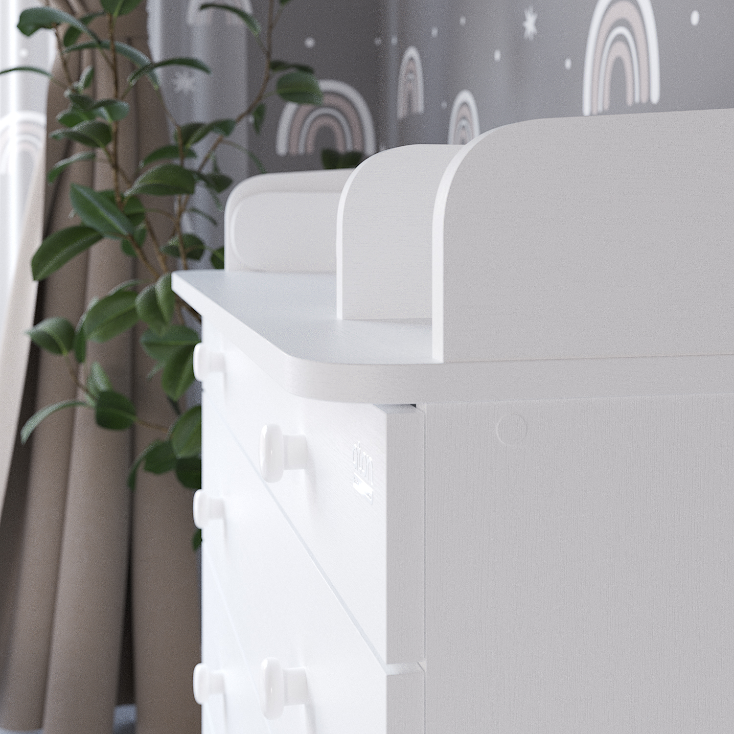 Комод пеленальный aton baby furniture Leo (белый) - фото 2