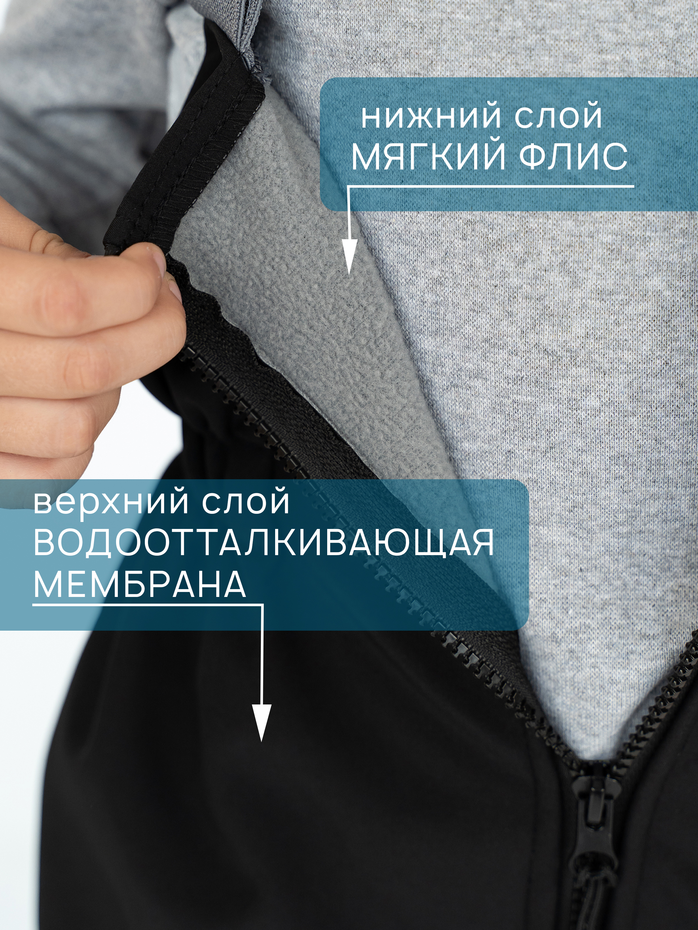 Полукомбинезон Arctic kids 60-021 черный - фото 4