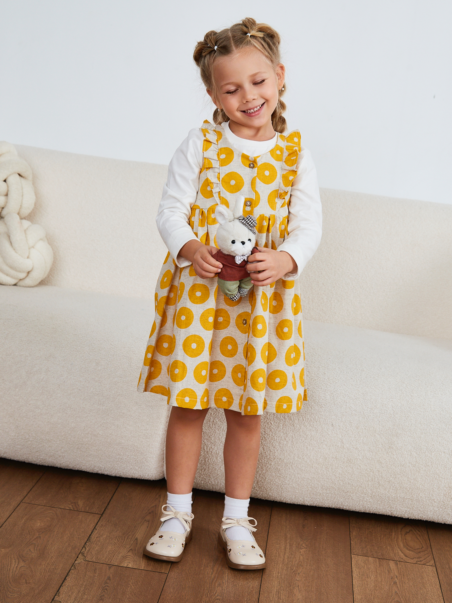 Сарафан MOUN сарафан_рюши_бублик/желт - фото 18