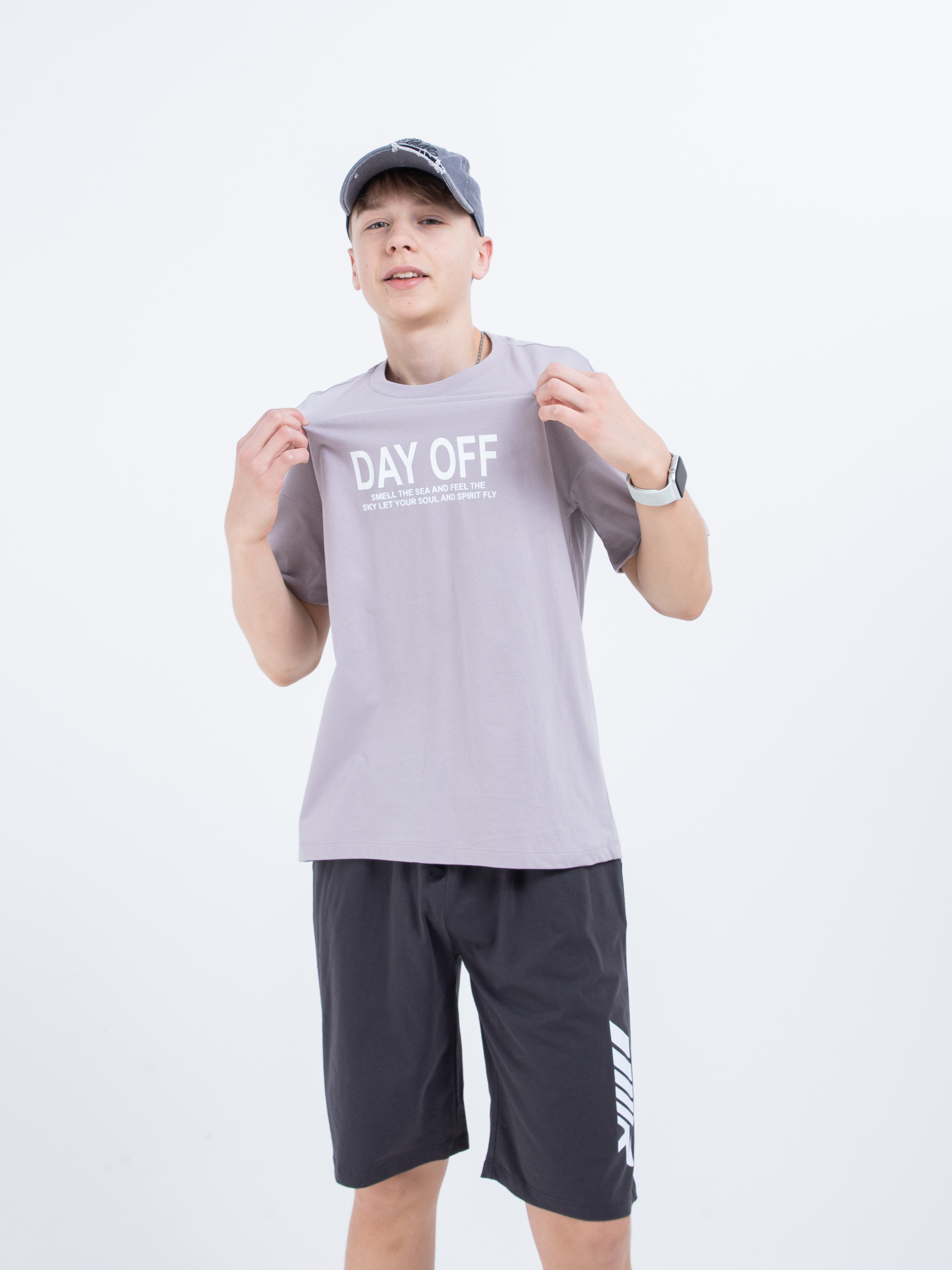 Футболка STELLA MODA 11217_серый - фото 5