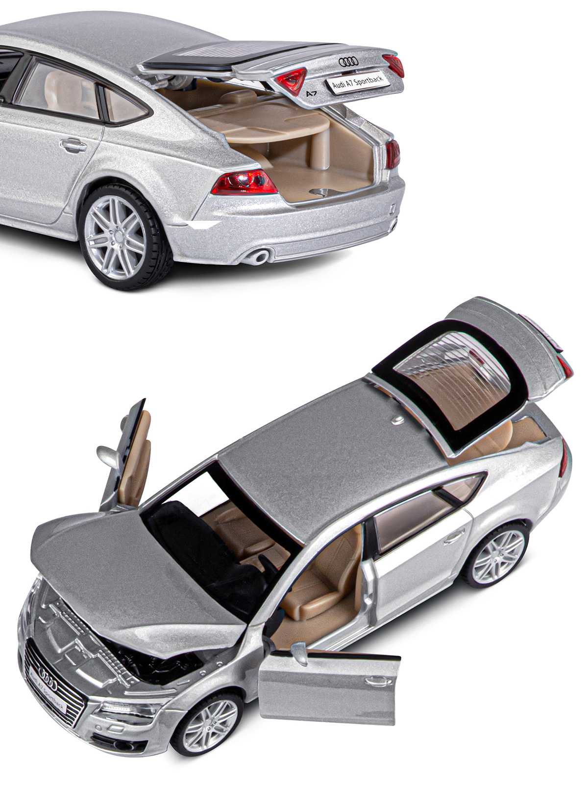 Автомобиль АВТОпанорама Audi A7 1:32 JB1251309 - фото 10