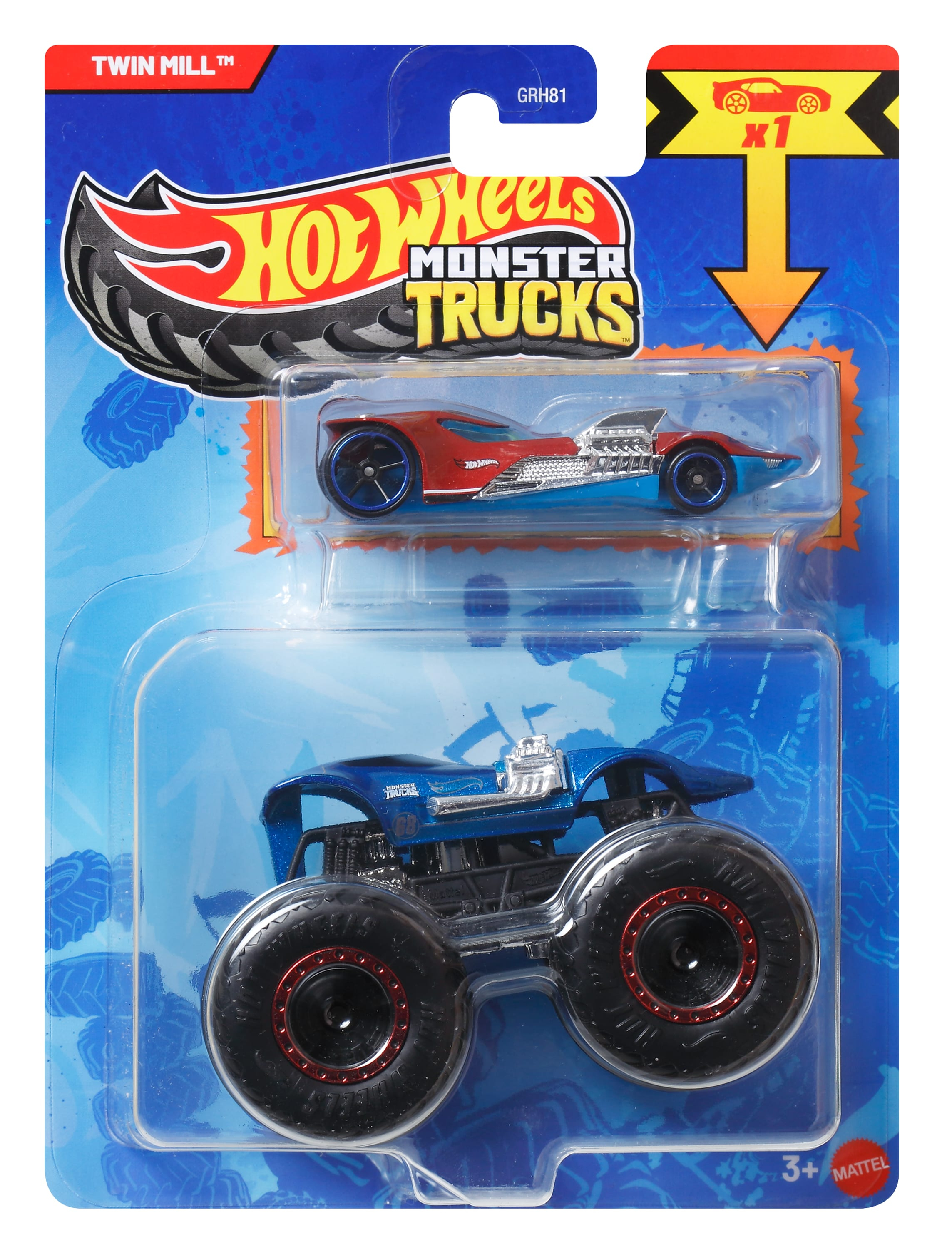 Монстр-трак Hot Wheels Twin Mill 1:64 GRH81/JCG34 - фото 1