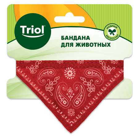 Ошейник для собак Triol из искусственной кожи Бандана XS 31*1см Красный