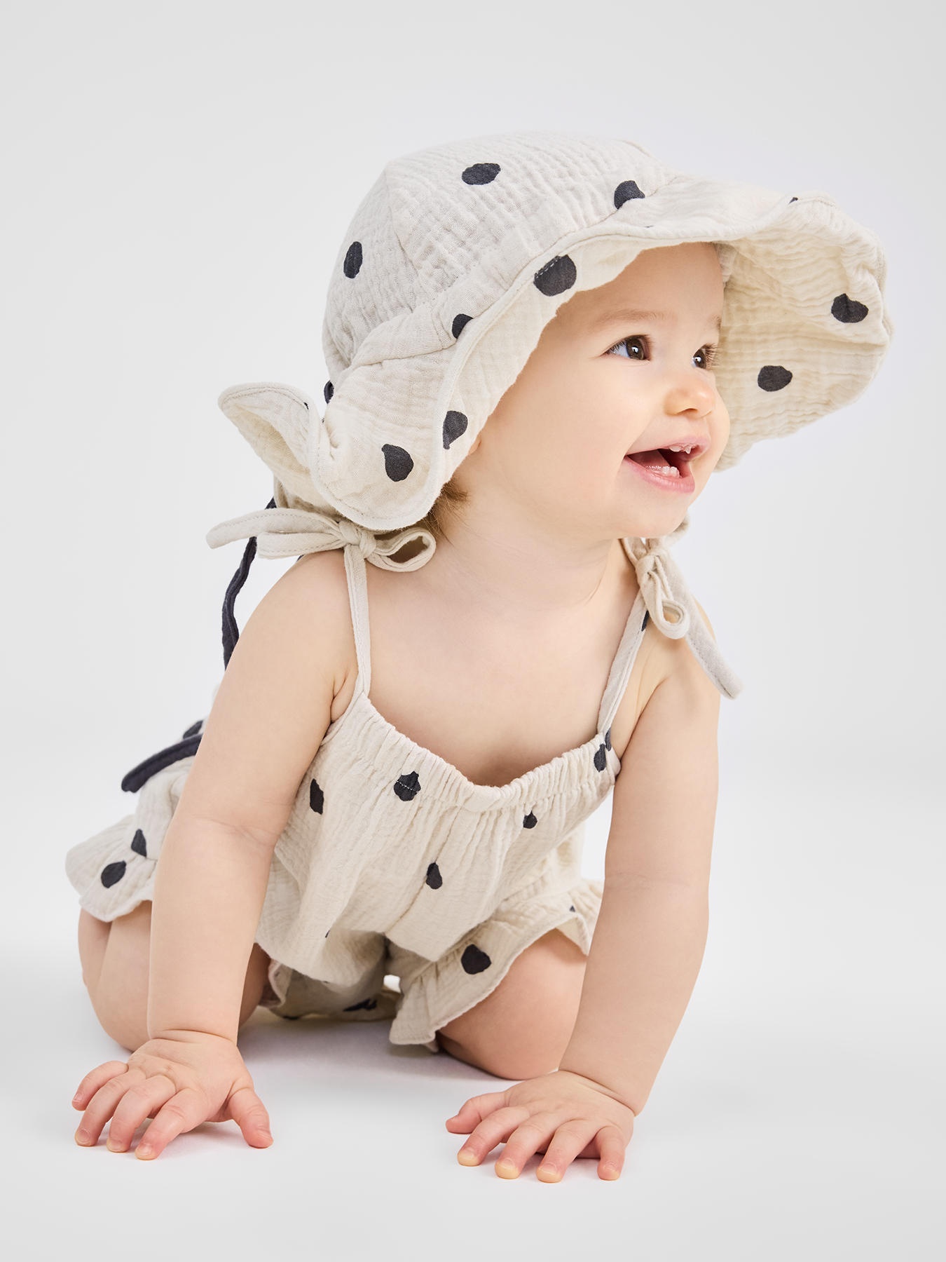 Панама Happy Baby 88276-0_beige with dots - фото 10