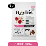 Корм для собак Roybis 3кг средних и крупных пород активных с ягненком сухой