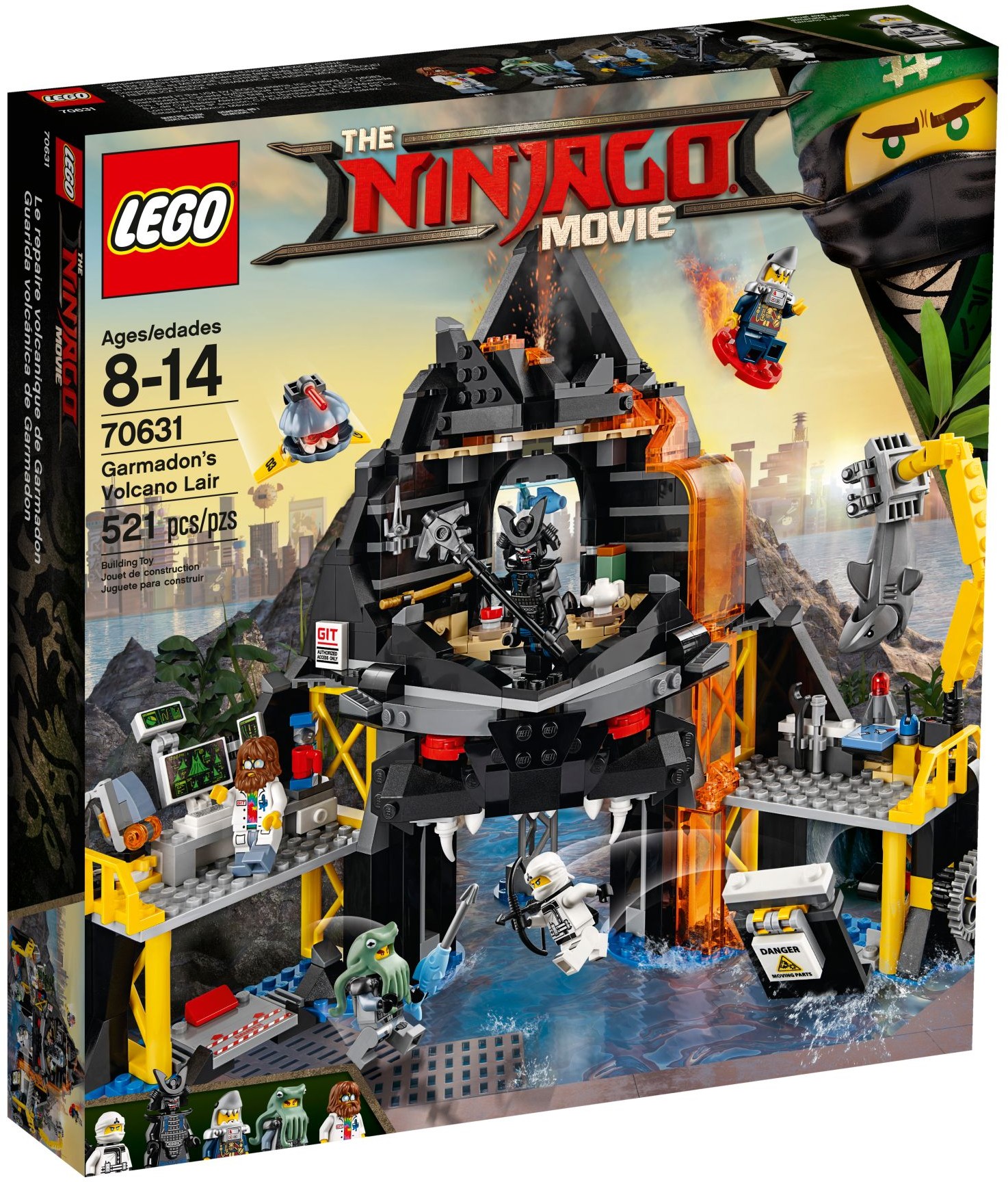 Изображение товара LEGO NINJAGO Логово Гармадона 70631 521 деталей для детей от 8 лет