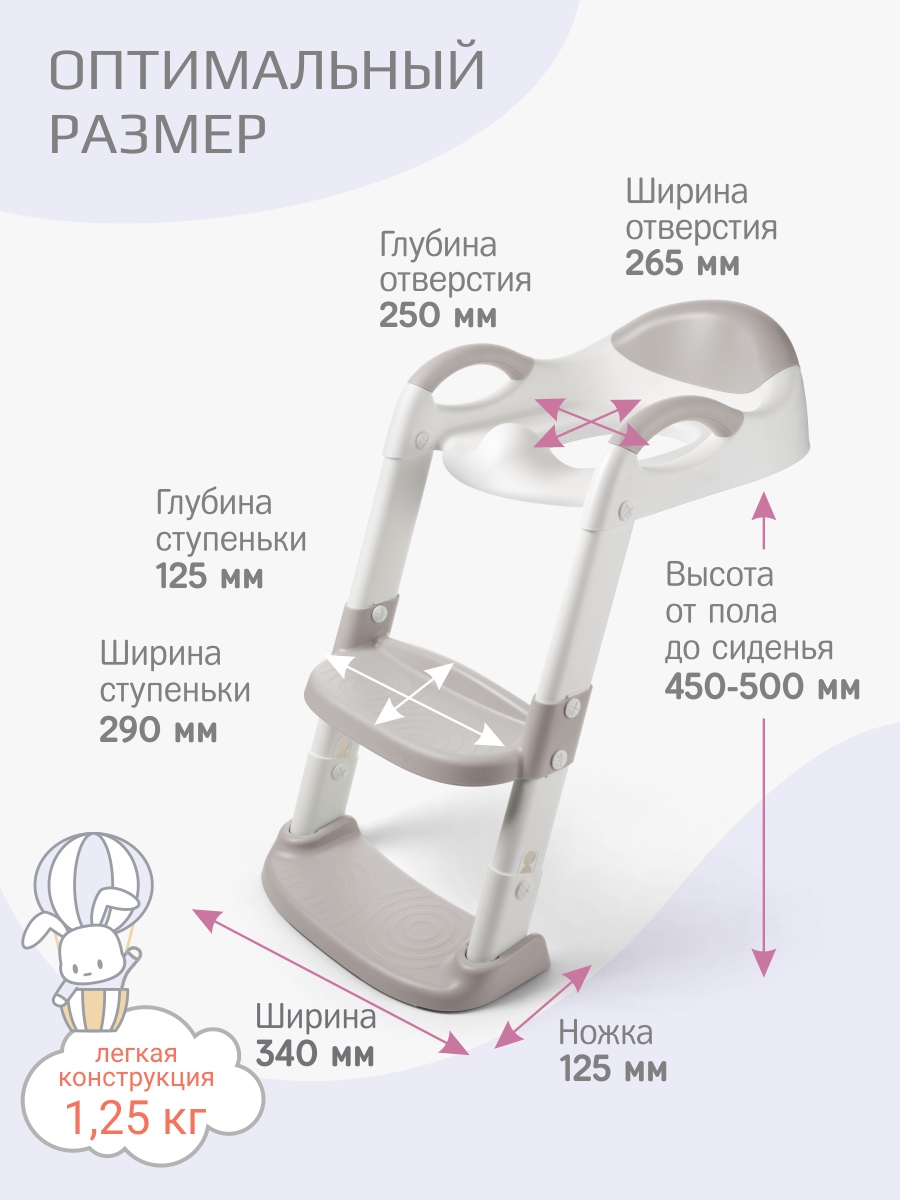 Накладка на унитаз KidWick Whale серый - фото 4