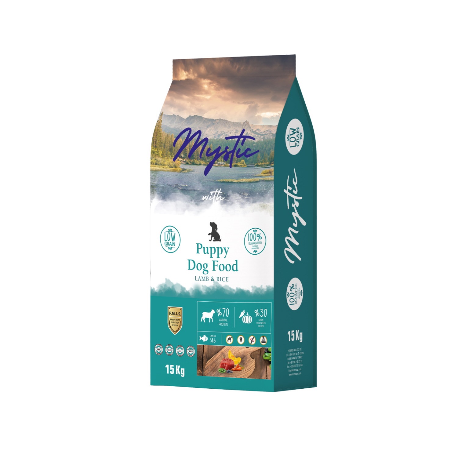 Корм для щенков Mystic 15кг Puppy Dog Food Lamb and Rice с ягненком и рисом сухой - фото 1