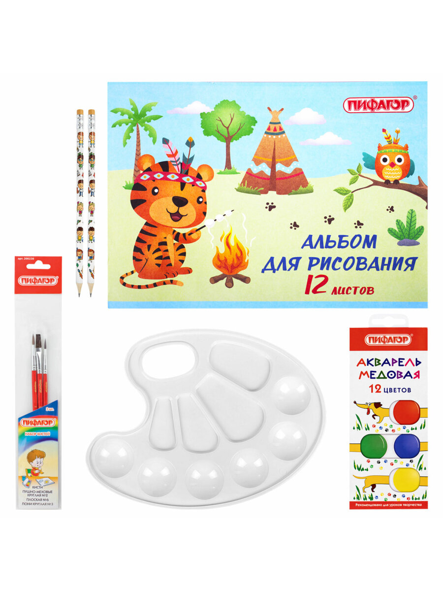 Набор для рисования Пифагор 5 шт. - фото 3