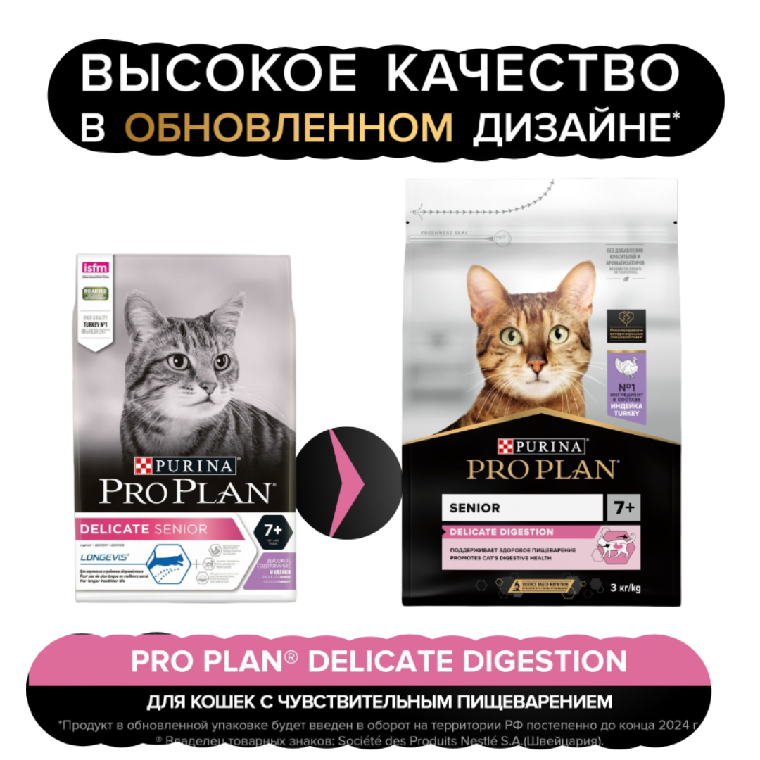 Сухой корм PRO PLAN LongEvis Delicate Senior Sterilised 7+ - фото 3