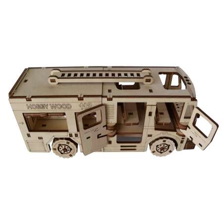 Конструктор HobbyWood Пожарная машина деревянный