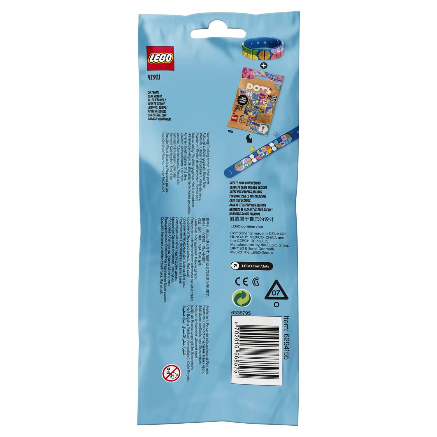 Конструктор LEGO DOTS Браслет Чемпионки блочный - фото 3