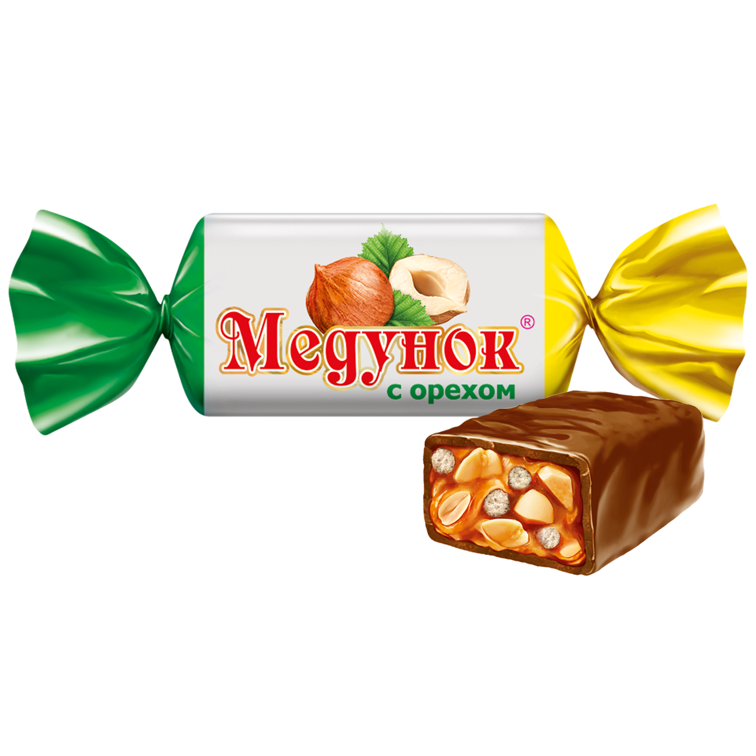 Конфеты Славянка Медунок с орехом 202г - фото 1
