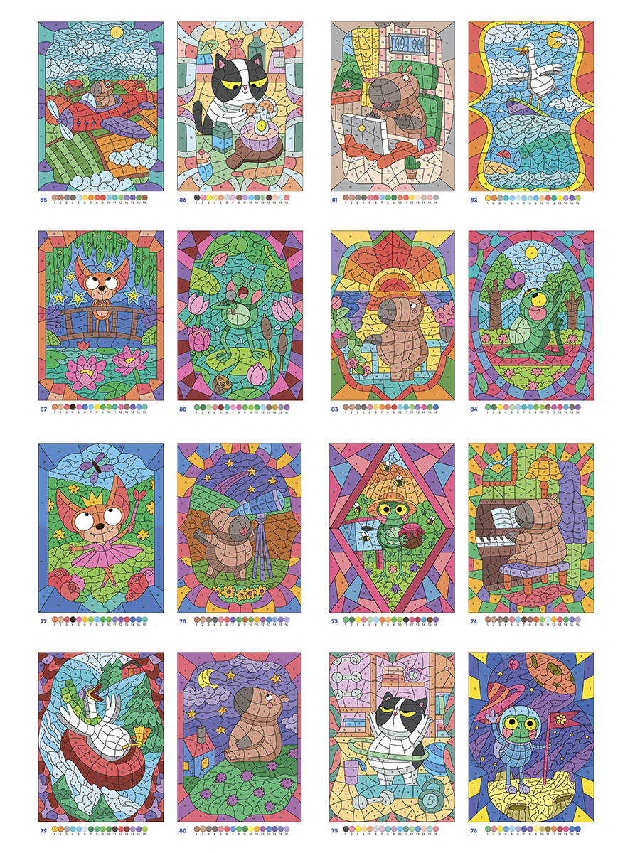 Раскраска по номерам Проф-Пресс большая Капибара и Гусь 100 сюжетов - фото 8