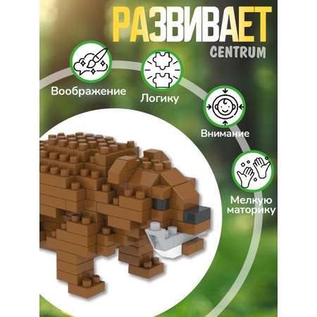 Конструктор CENTRUM Бурый медведь блочный