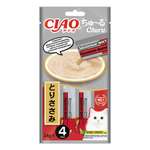 Лакомство для кошек INABA 14г 4шт здоровье ЖКТ куриное филе