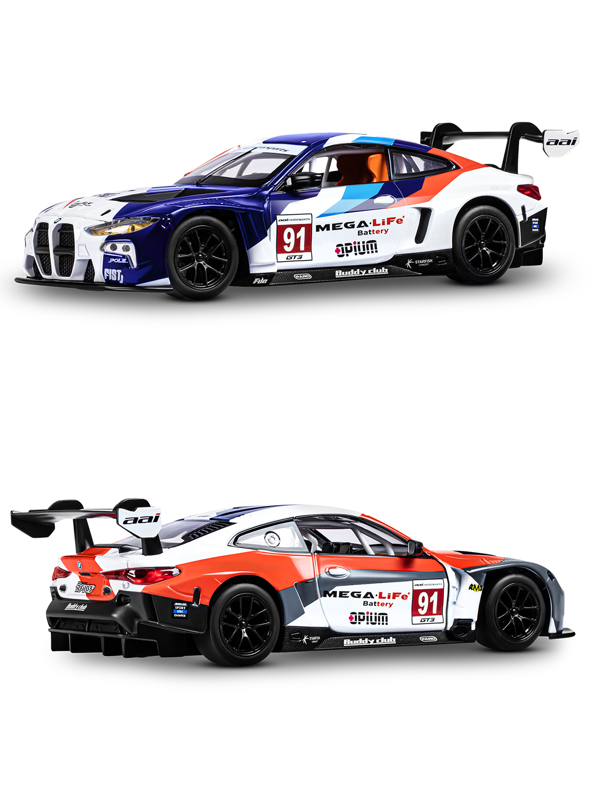 Автомобиль АВТОпанорама BMW M4 GT3 1:24 JB1251651 - фото 8