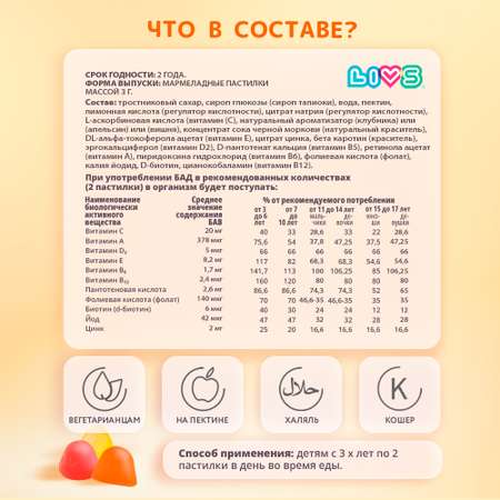 Комплекс витаминов LIVS Для детей