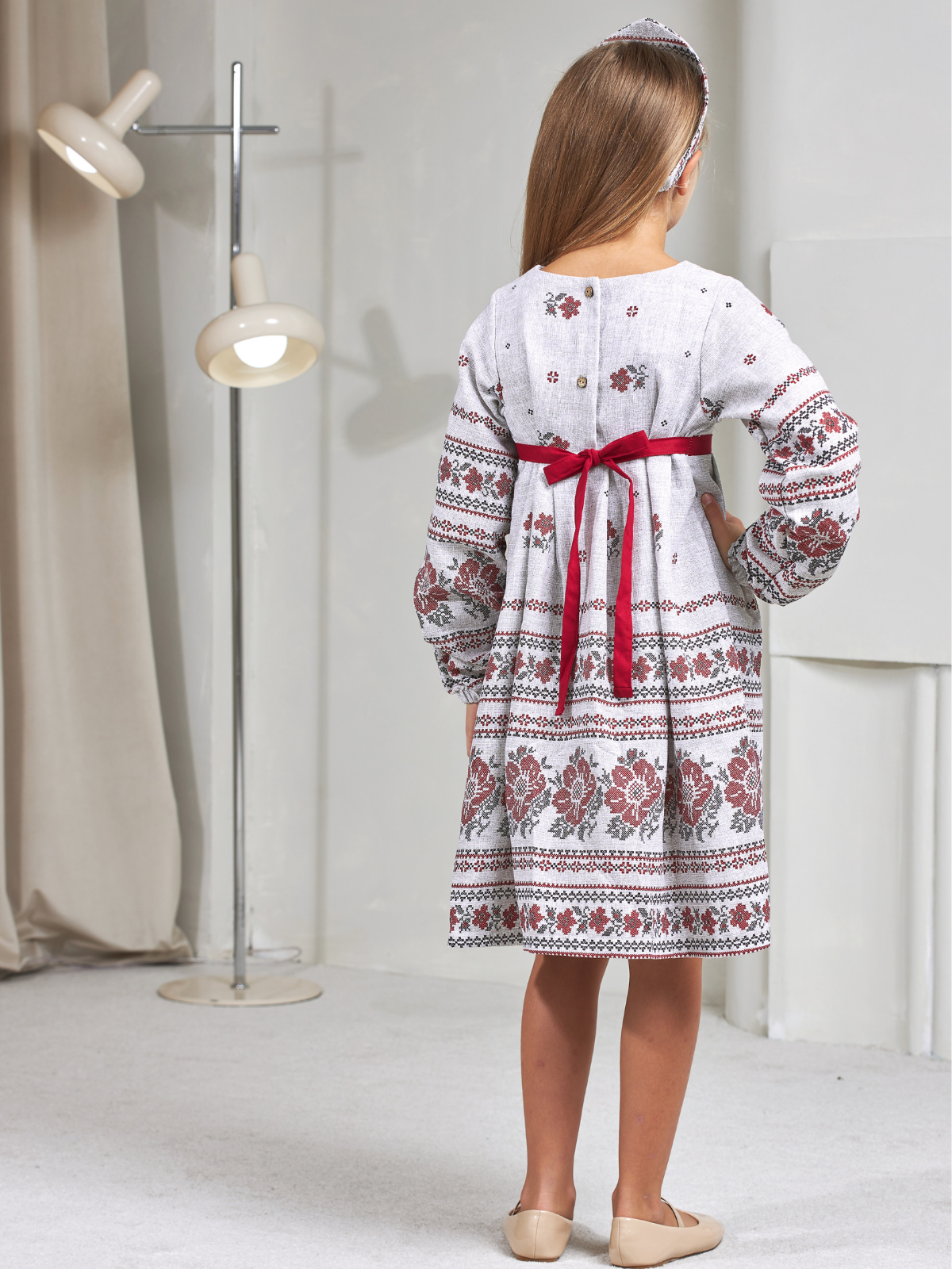 Платье MOUN платье_рогожка_дл/р_орнамент - фото 4