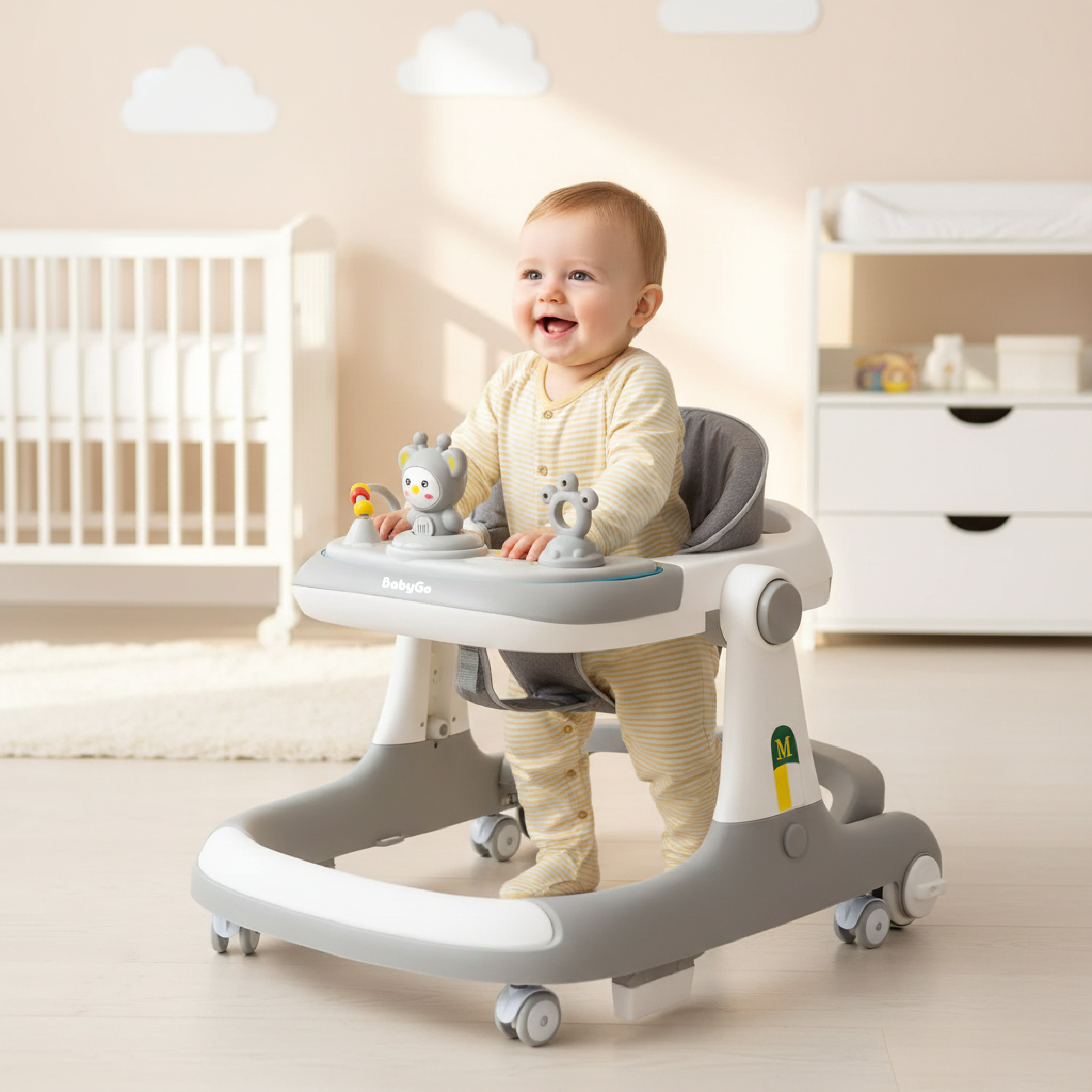 Ходунки BabyGo EasyWalk Grey серый - фото 2