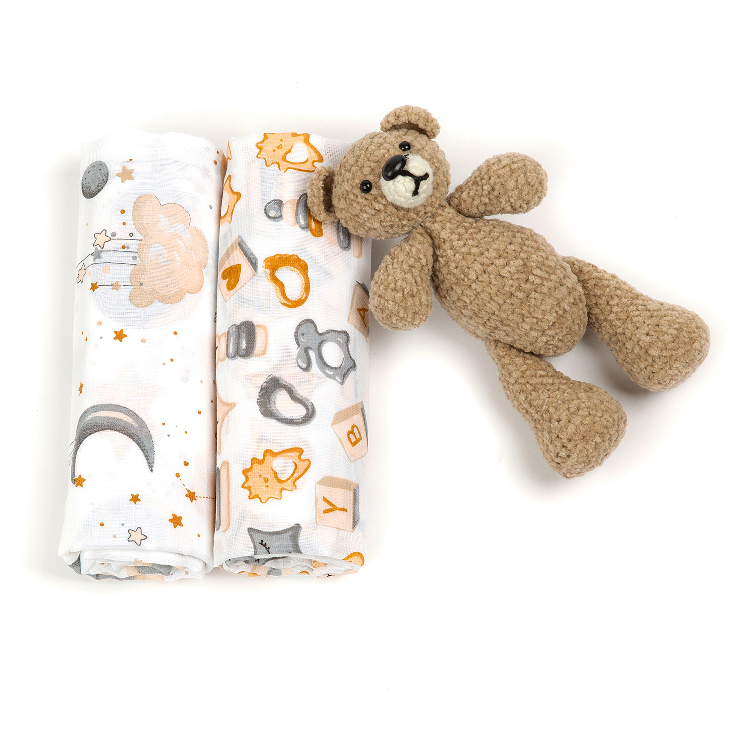 Пелёнка inlovery муслин 130x90 см 2 шт. - фото 17