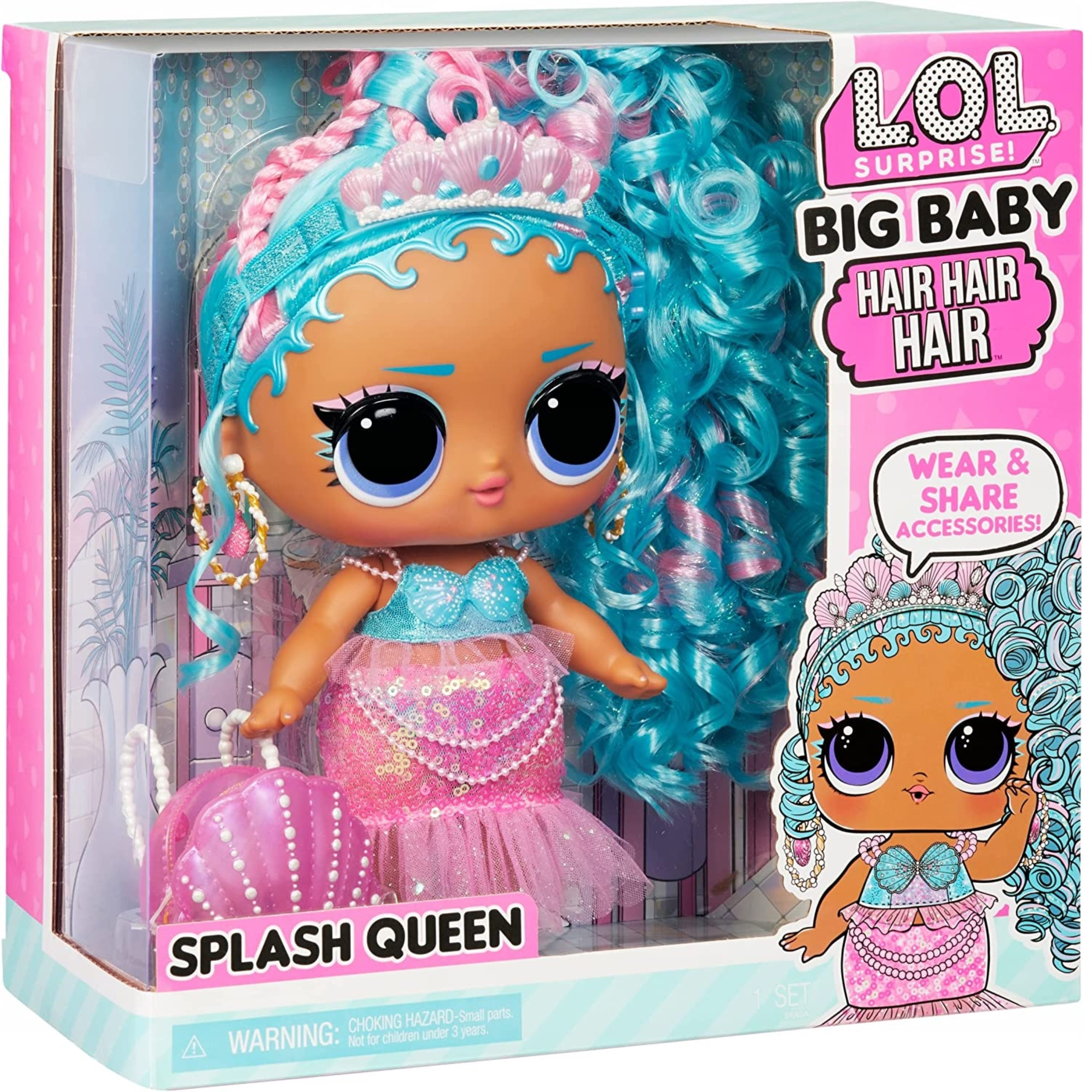 Кукла модельная L.O.L. Surprise! Big Baby Hair Hair Splash Queen - фото 1