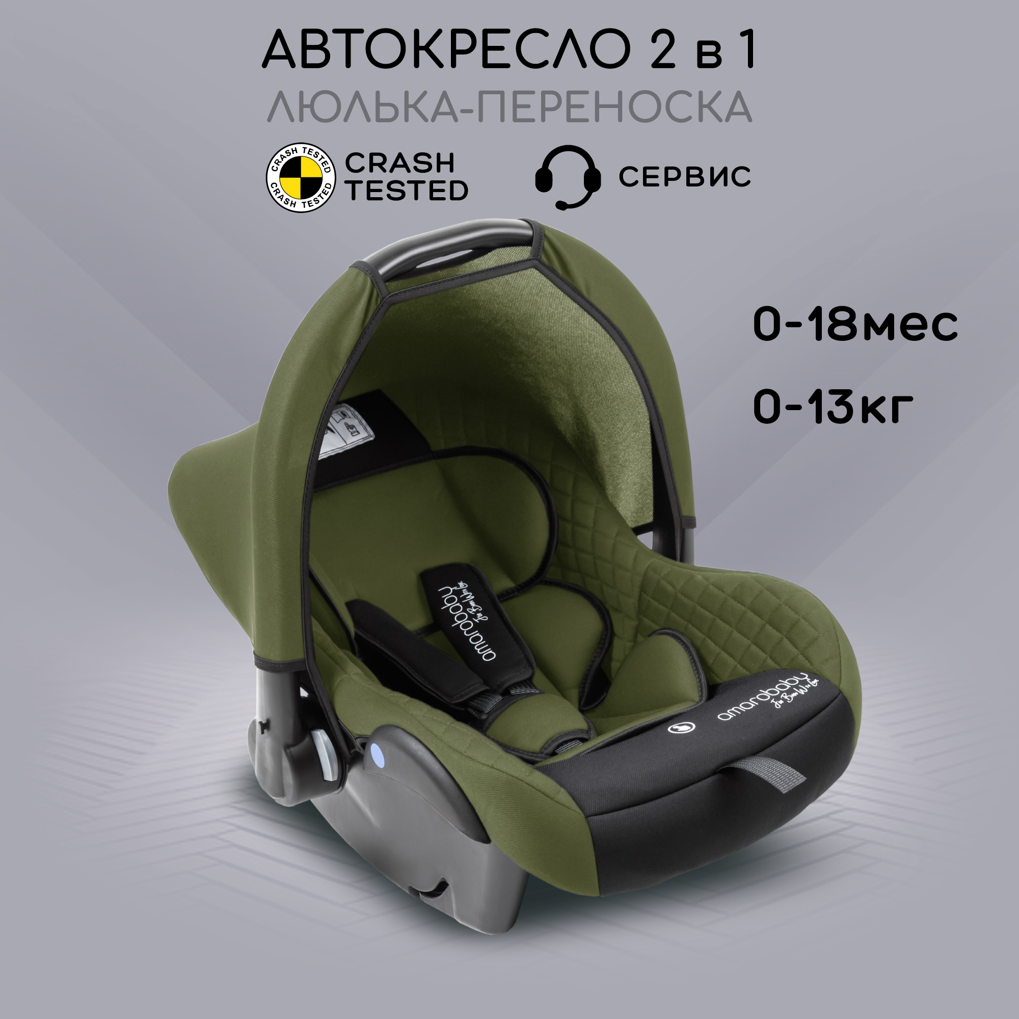 Автокресло Amarobaby Baby comfort 0 (0 -13 кг) - фото 1