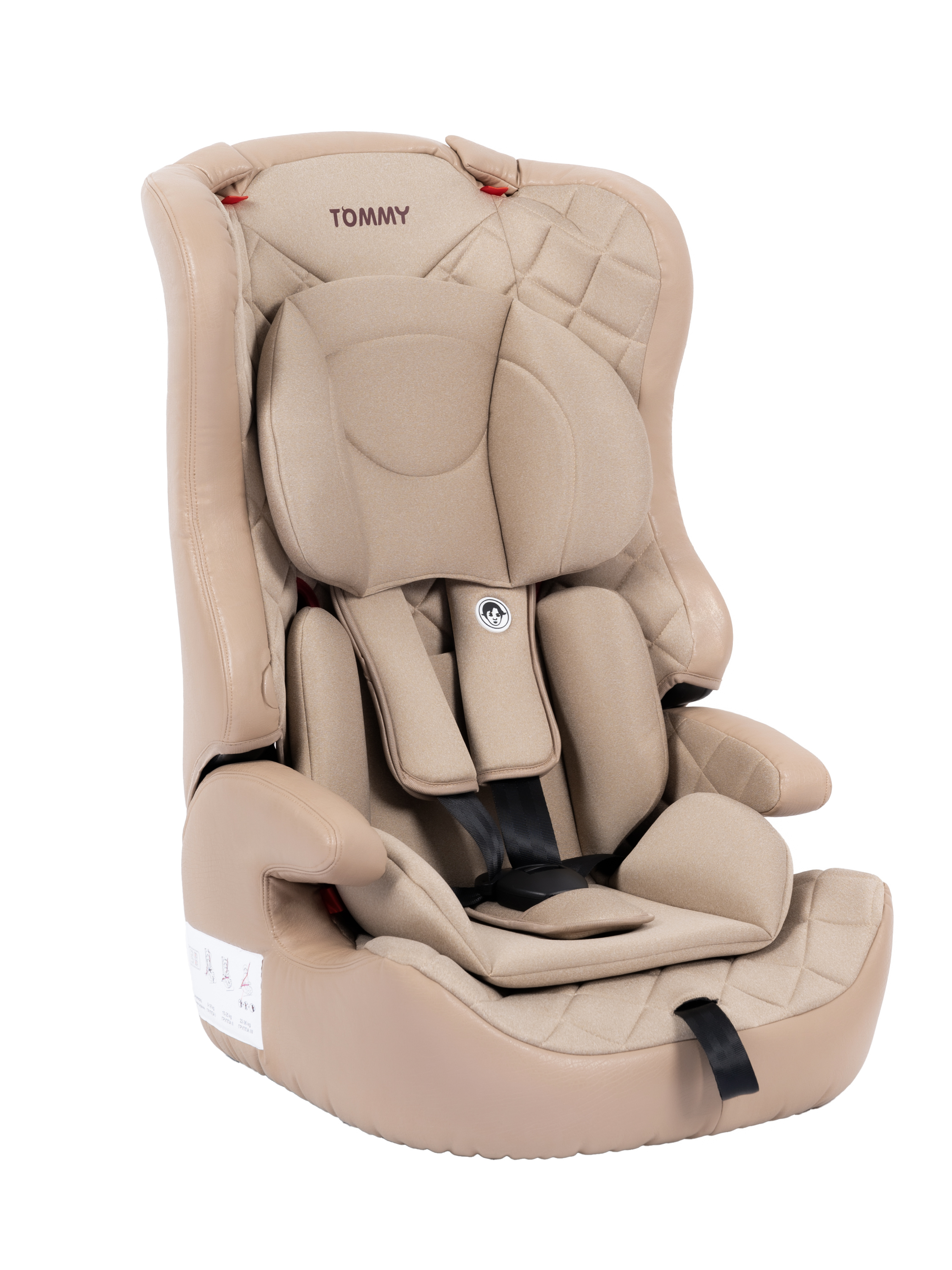Автокресло TOMMY 1/2/3 (9-36 кг) бежевый - фото 8