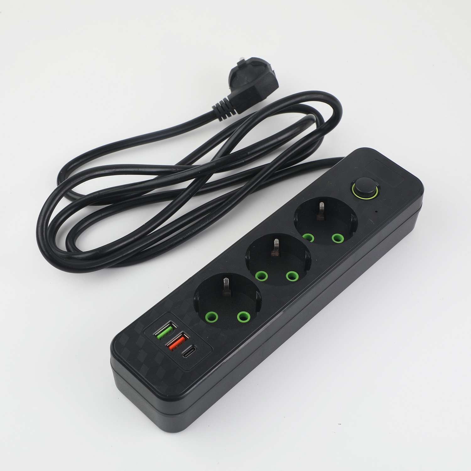 Удлинитель ё 3 гнезда 2 USB+ USB С 2м - фото 4