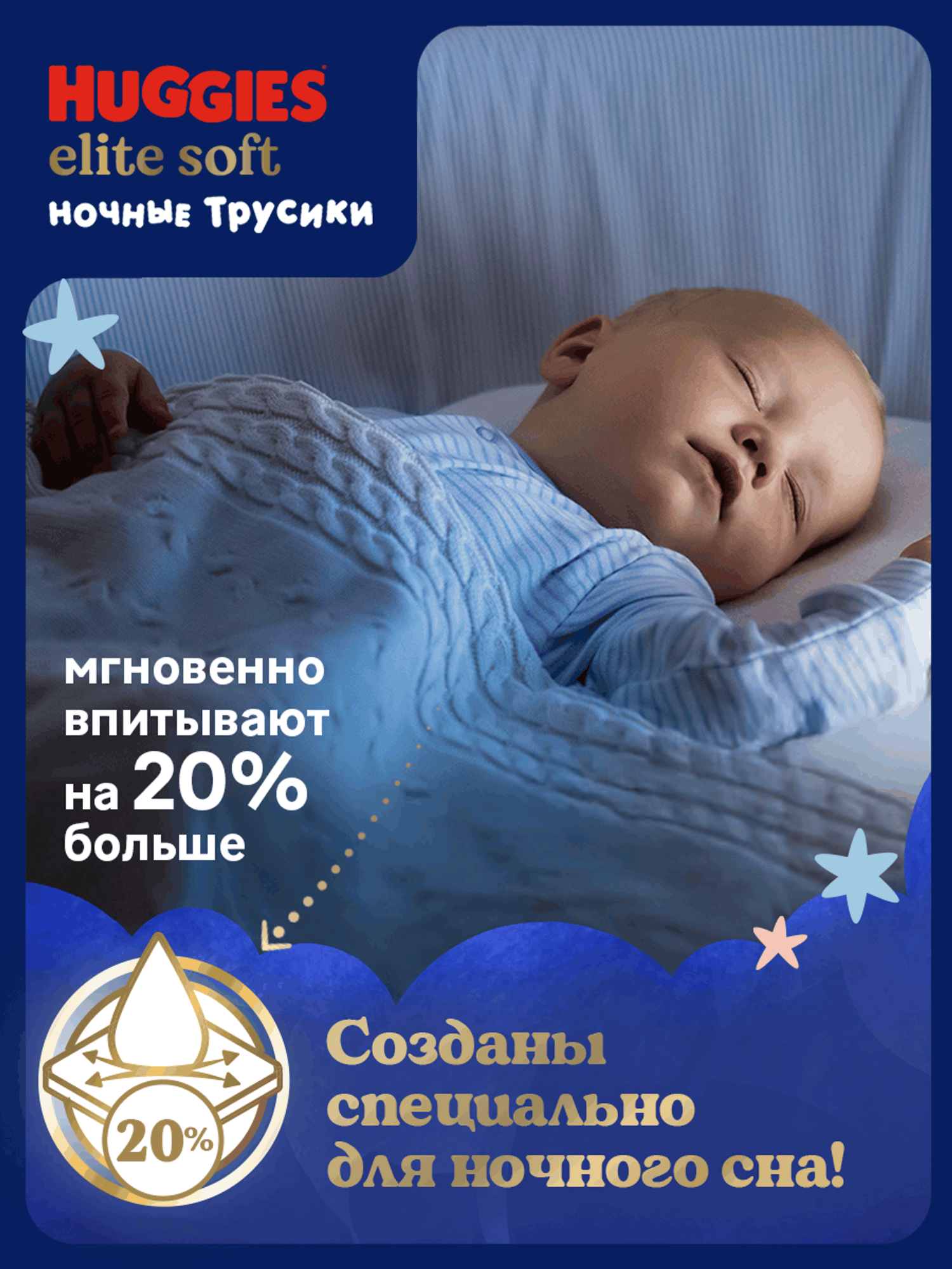 Трусики Huggies Elite Soft ночные 3 (6-11 кг) 23 шт. - фото 6
