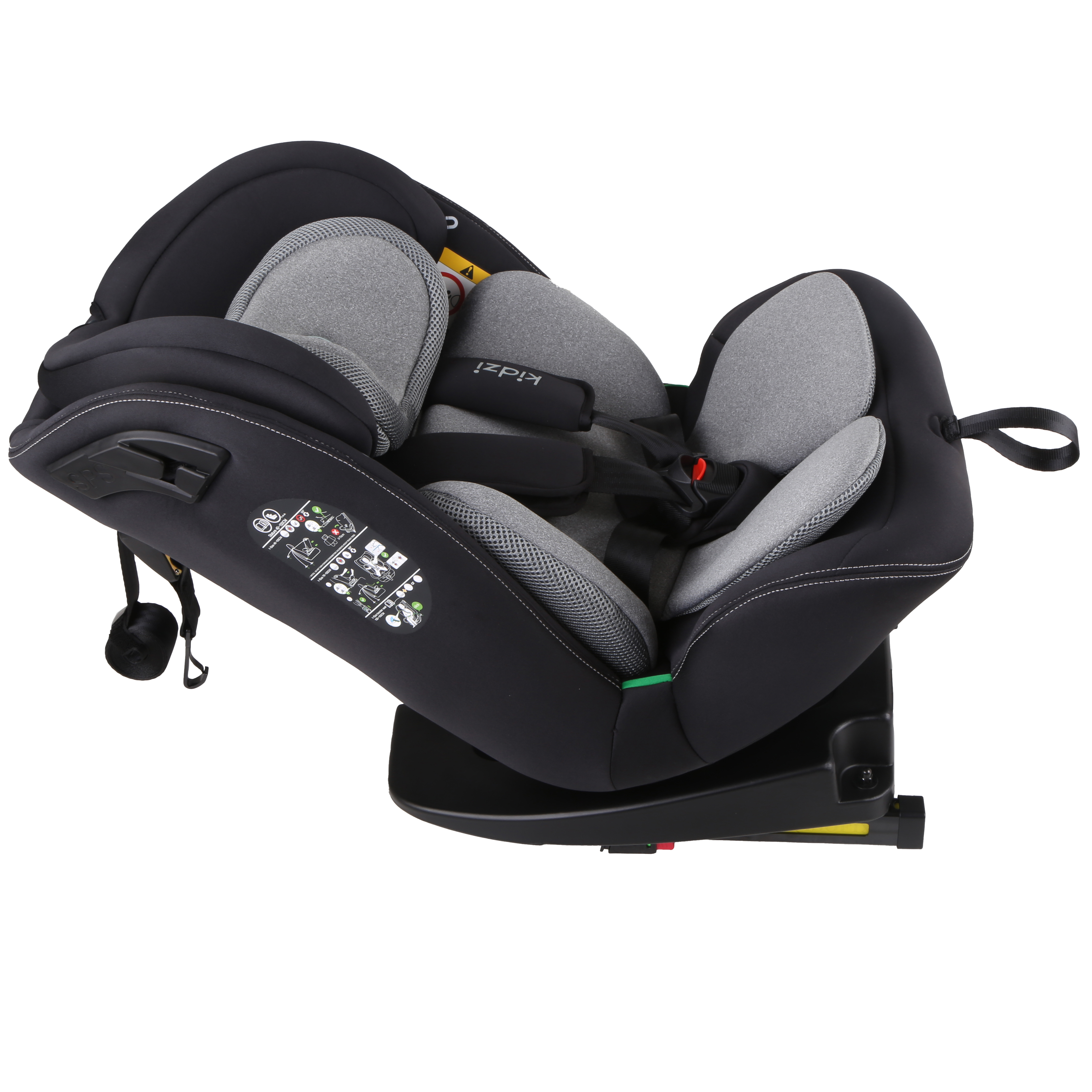Автокресло Kidzi SPIN 360 i-SIZE Isofix 0+/1/2/3 (0-36 кг) серый - фото 11