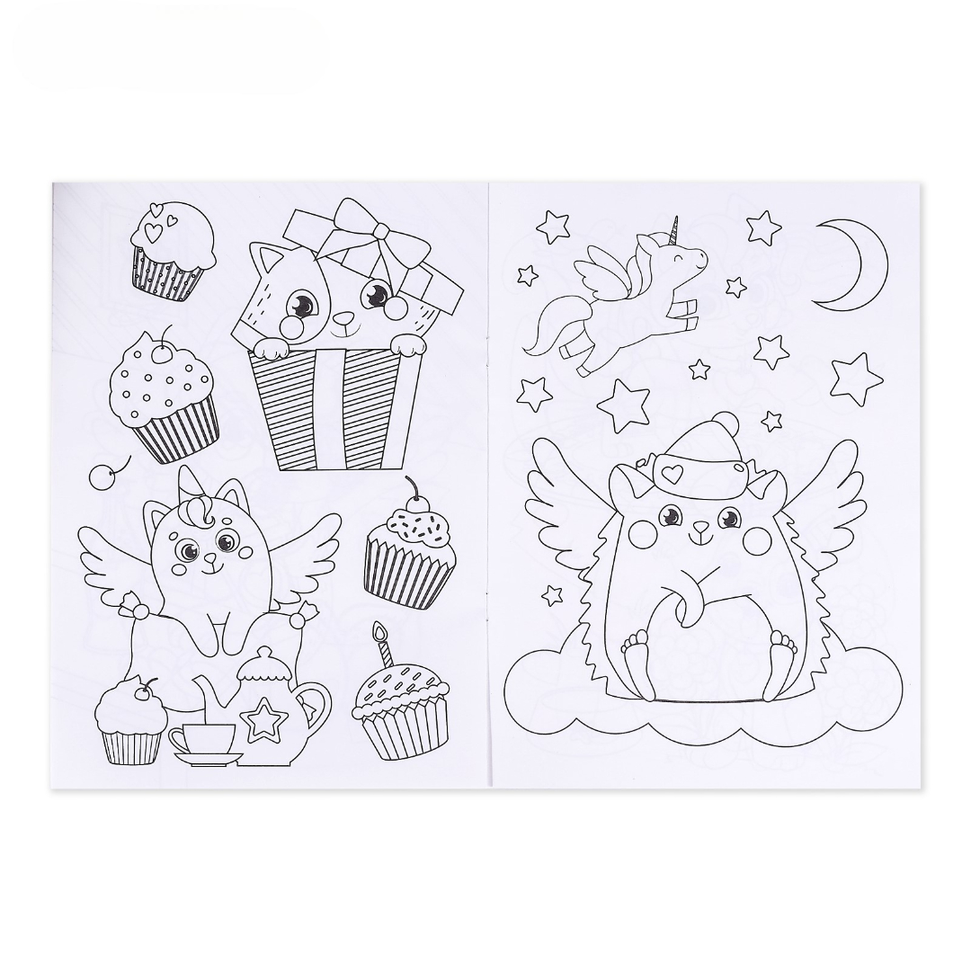 Раскраска Буква-ленд для девочек А4 Милые зверюшки 16 стр - фото 3